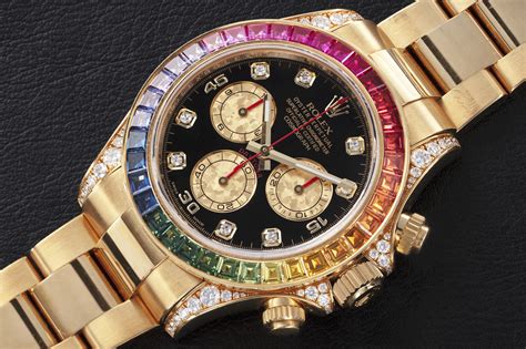 rolex diamond rainbow|daytona rainbow rolex for sale.